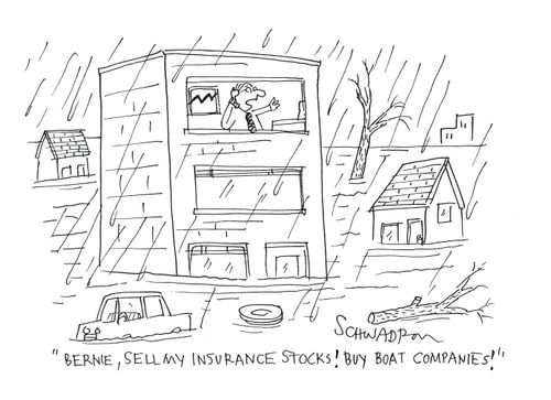 'Bernie, sell my insurance stocks! Buy boat companies!'