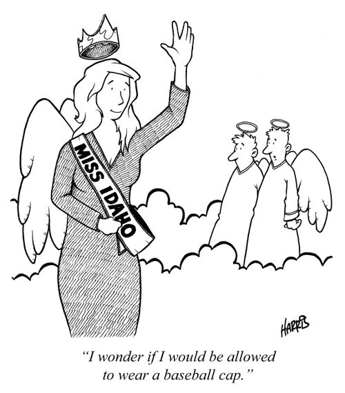 'I wonder if I would be allowed to wear a baseball cap.'