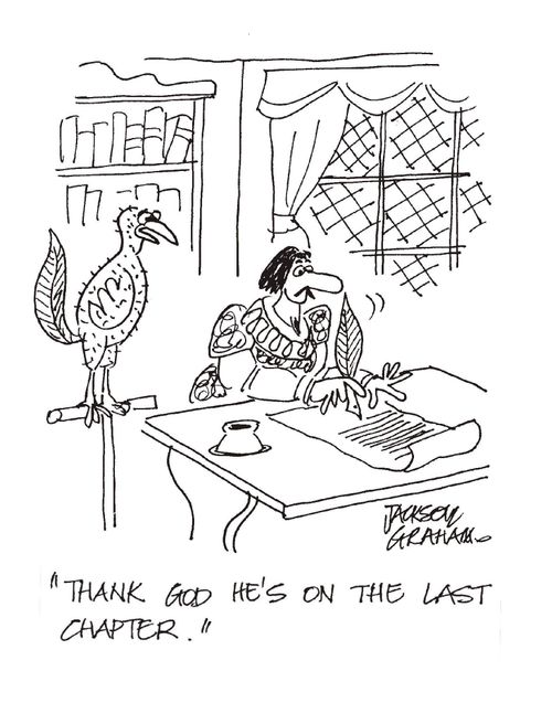 "Thank God he's on the last chapter."