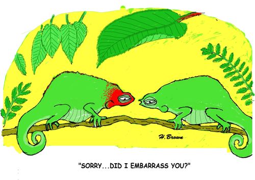 "Sorry...did I embarrass you?"