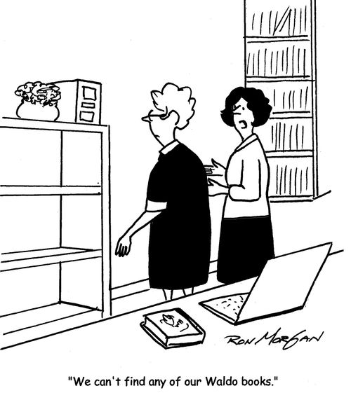 'We can't find any of of Waldo books.'