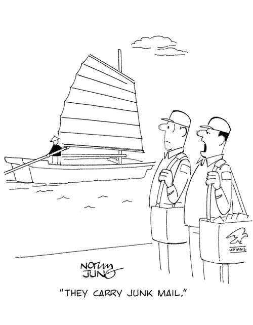 'They carry junk mail.'