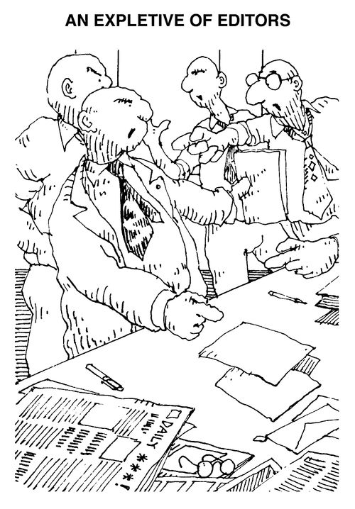 An expletive of editors