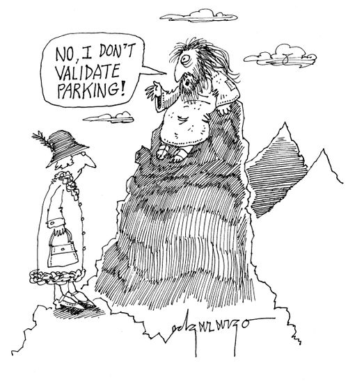 'No I don't validate parking.'
