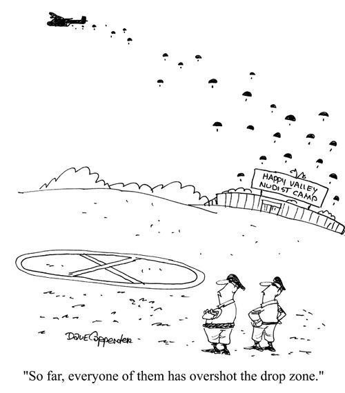 'So far, everyone of them has overshot the drop zone.'