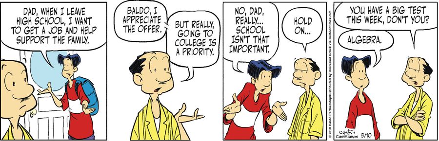 "Dad, when I leave high school, I want to get a job and help support the family."