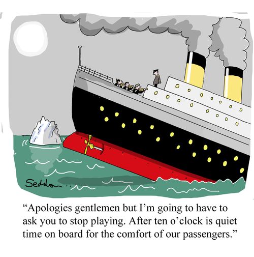"....After ten o'clock is quiet time on board for the comfort of our passengers."