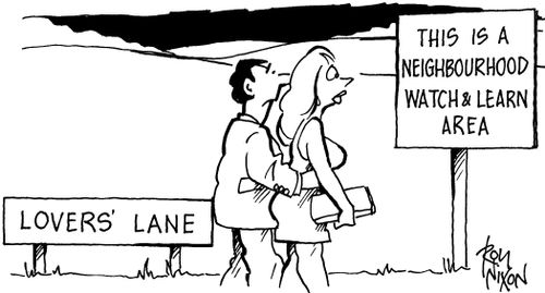 Lovers' Lane - Neighbourhood Watch and Learn Area.