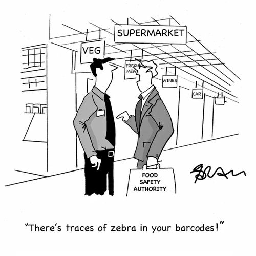 "There's traces of zebra in your barcodes."