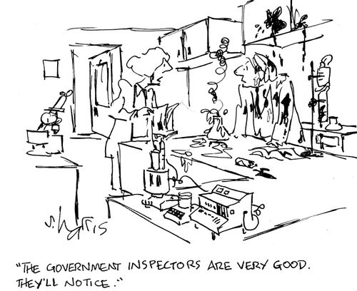 "The government inspectors are very good. They'll notice."