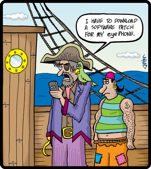 'I have to download a software patch for my eyePhone.'