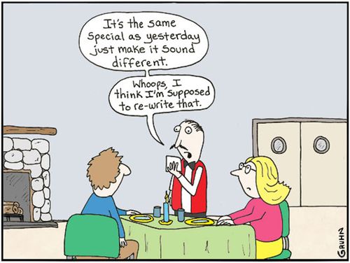 'It's the same special as yesterday...'