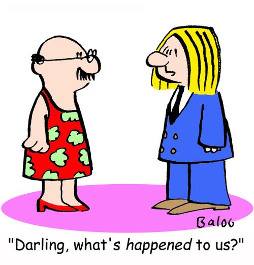 'Darling, what's HAPPENED to us?'