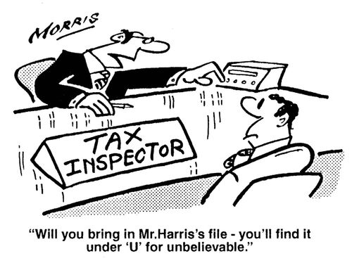 'Will you bring in Mr.Harris' file - you'll find it under 'U' for unbelievable.'