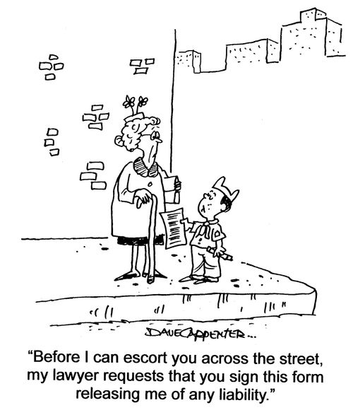 'Before I can escort you across the street...'