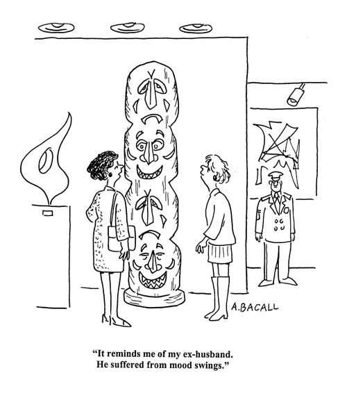 'It reminds me of my ex-husband. He suffered from mood swings.'