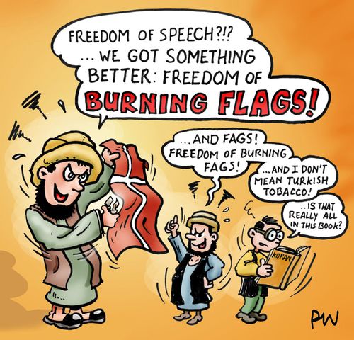 Flag burning,