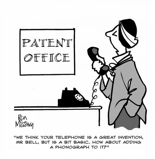 "We think your telephone is a great invention, Mr Bell, but is a bit basic. How about adding a phonograph to it?"