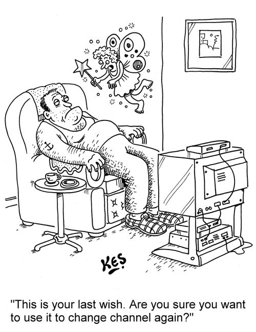 'This is your last wish. Are you sure you want to use it to change channel again?'