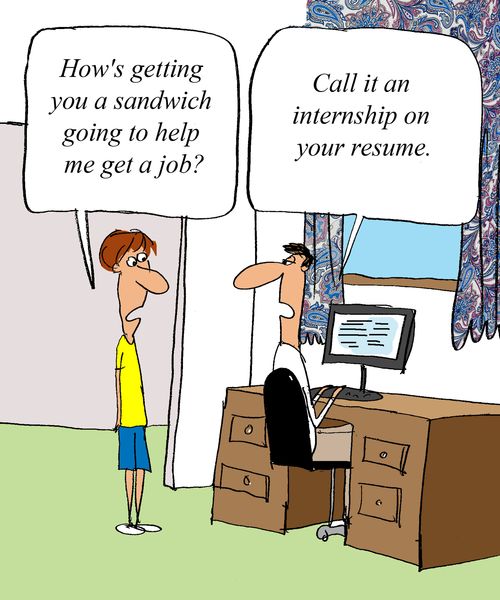 'How's getting you a sandwich going to help me get a job?'