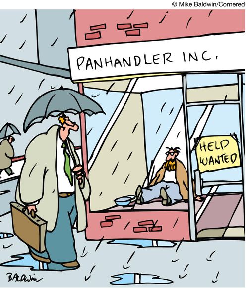 Panhandler Inc. Help wanted.