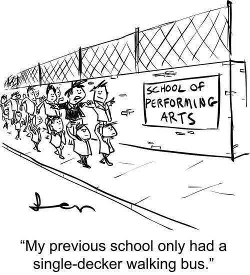 'My previous school only had a single-decker walking bus.'