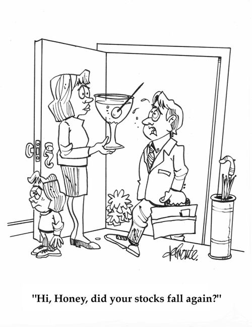 'Hi, Honey, did our stocks fall again?'