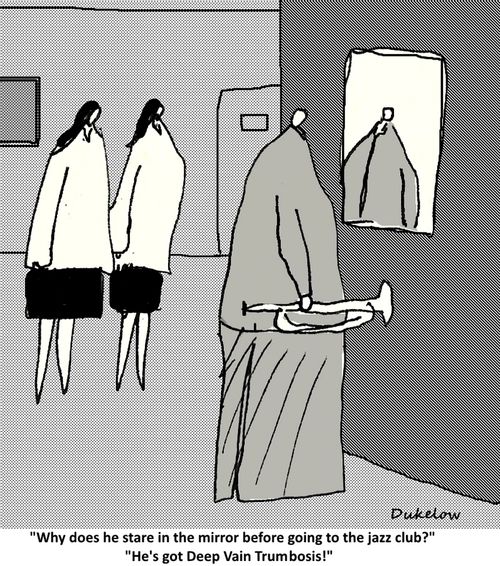 "Why does he stare in the mirror before going to the jazz club?"