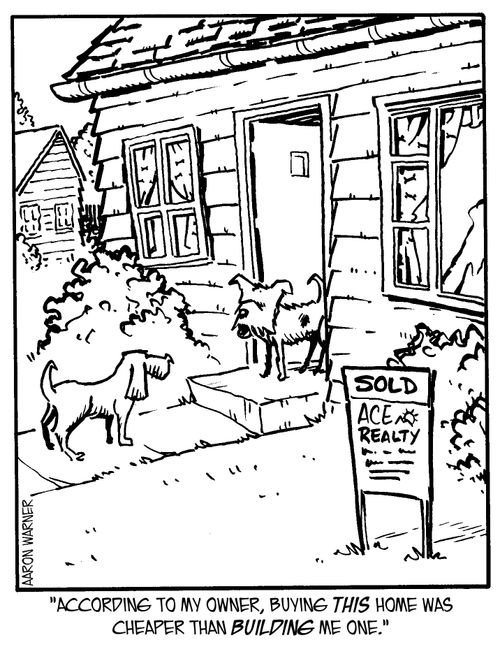 'According to my owner, buying this home was cheaper than building me one.'