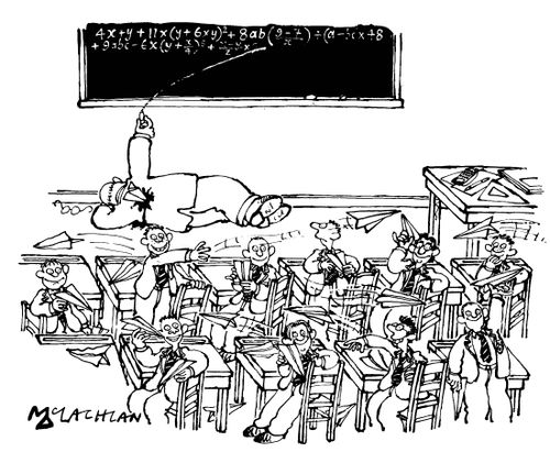 Teacher gets killed by paper aeroplane.