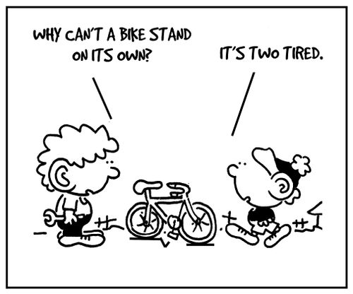 'Why can't a bike stand on its own?'