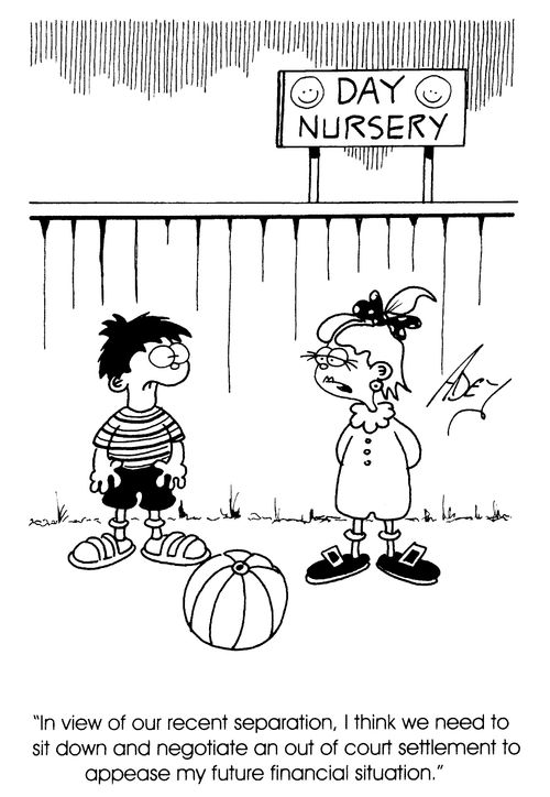 Children playing divorcees