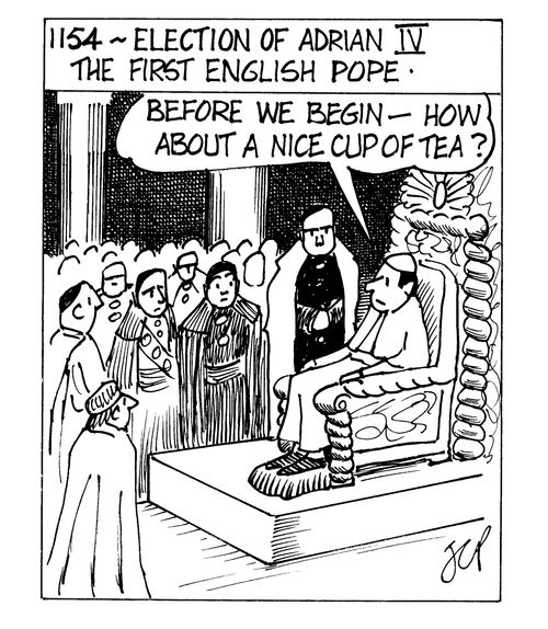 1154 - Election of Adrian IV the first English pope.