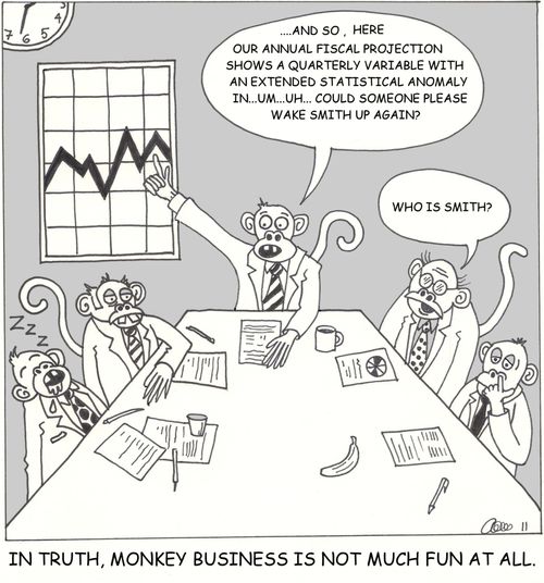 In truth, monkey business is not much fun at all.