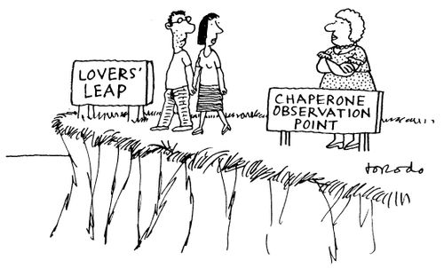 Lovers' leap with chaperone observation point.