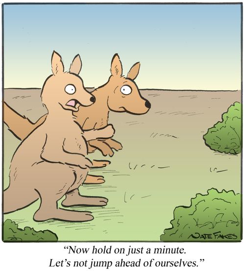 'Now hold on just a minute. Let's not jump ahead of ourselves.'
