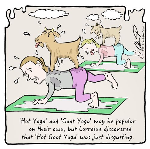 'Hot Yoga' and 'Goat Yoga' may be popular on their own, but Lorraine discovered that 'Hot Goat Yoga' was just disgusting.