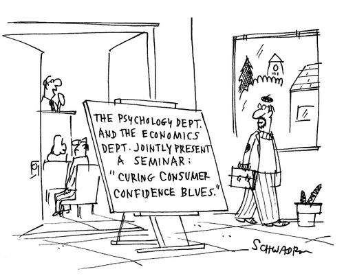 Th Pscyhology Dept. and the Economics Dept. jointly present a seminar: 'Curing consumer confidence blues.'