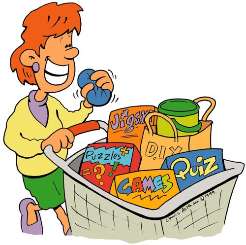 Woman shopping for stress relief devices