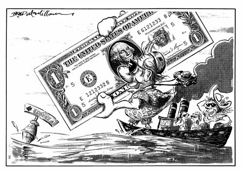 American Tourist With Their Dollars.