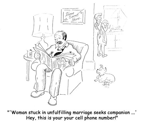 'Woman stuck in unfulfilling marriage seeks companion ... Hey, this is your cell phone number!'