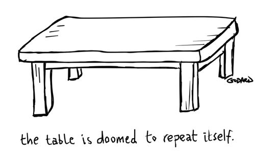The table is doomed to repeat itself.