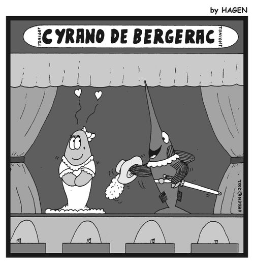 Cyrano de Bergerac played by a swordfish.