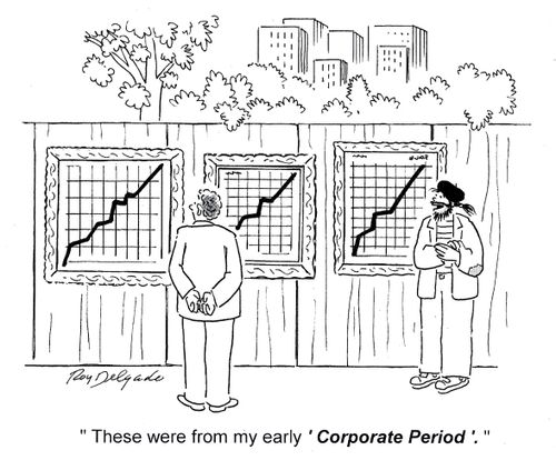 'These were from my early 'Corporate Period'.'