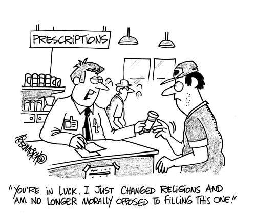 'You're in luck. I just changed religions and am no longer morally opposed to filling this one.'