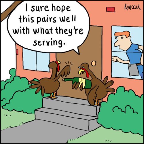 'I sure hope this pairs well with what they're serving.'