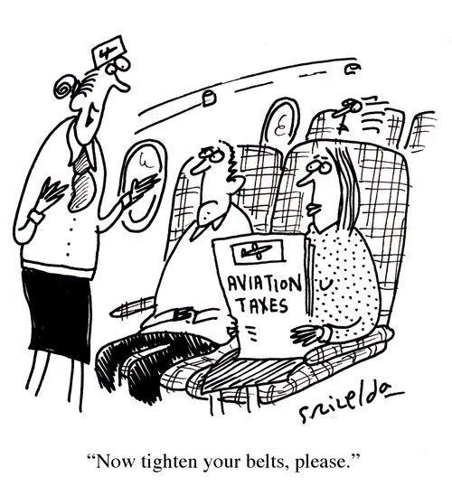 'Now tighten your belts, please.'