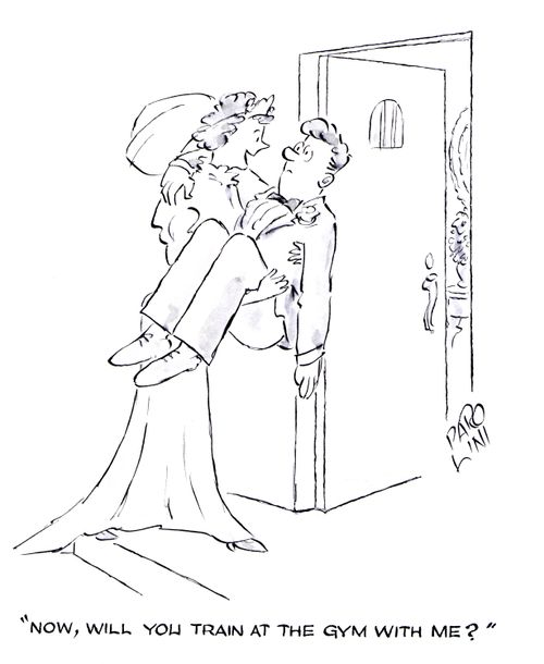 'Now, will you train at the gym with me?'