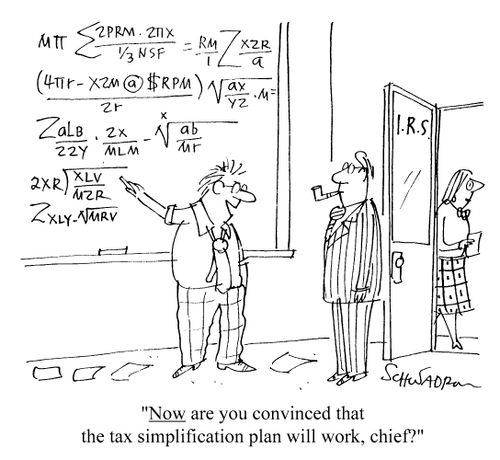 "Now are you convinced that the tax simplification plan will work?"