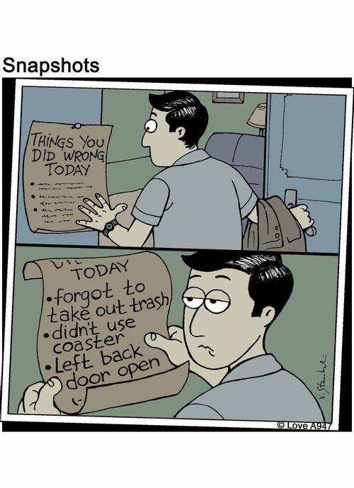 Things you did wrong today.